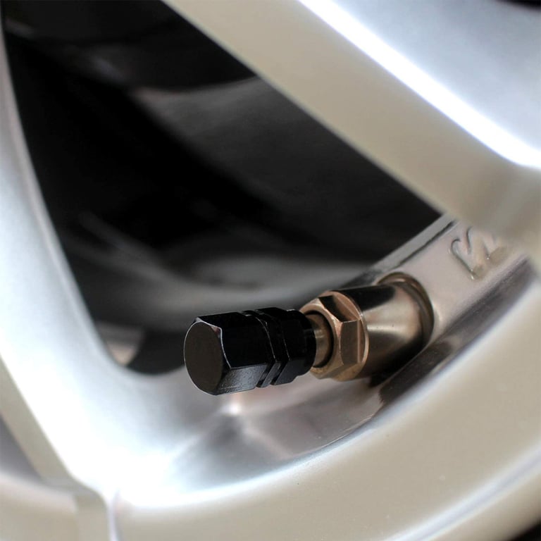 AUTCOAT Heavy-Duty Stem Covers Set of 12 - Hexagon Design, Dust Proof with O Rubber Seal - Universal Fit for Cars, Trucks, Motorcycles - Tire Valve Caps for Protection and Style, Prevents Damage and Maintains Tire Pressure