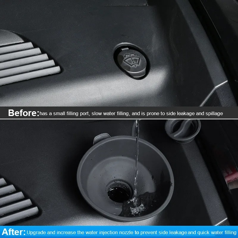 High-Quality Windshield Wiper Filling Funnel Filler for Tesla Model Y Juniper 2025 and Mode 3 2024 Highland Glass - Leakproof Design, Enhanced Visibility, Easy to Use - Premium Material for Durability and Perfect Fit - Must-Have Accessory for Tesla Owners