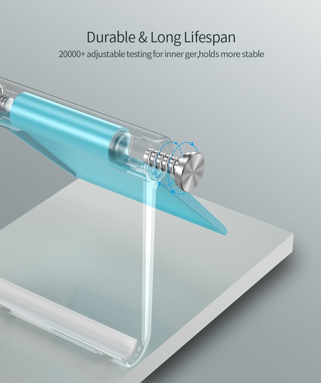 Adjustable Angle Phone Holder Stand - Sturdy Universal Smartphone Support Tablet Stand with Portable Anti-Slip Design for iPhone & Android - Durable Lightweight Mobile Holder Mount for Travel, Work, Home Use