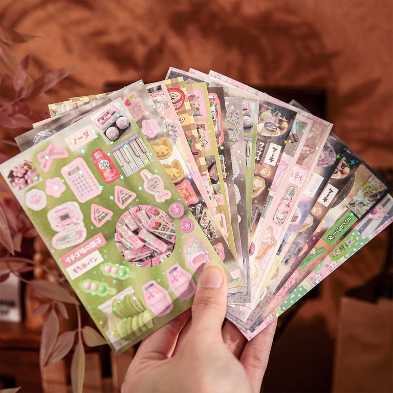 Vintage Flavors Gallery Series Sticker Book: Creative Handbook for DIY Projects with 30 Sheets of High-Quality Vintage-Inspired Stickers - Enhance Your Scrapbook Creations and Framed Albums with Retro Typography and Classic Illustrations for Endless Artistic Inspiration