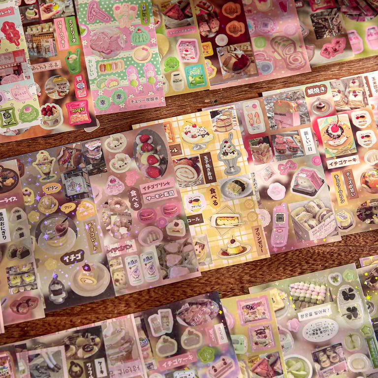 Vintage Flavors Gallery Series Sticker Book: Creative Handbook for DIY Projects with 30 Sheets of High-Quality Vintage-Inspired Stickers - Enhance Your Scrapbook Creations and Framed Albums with Retro Typography and Classic Illustrations for Endless Artistic Inspiration