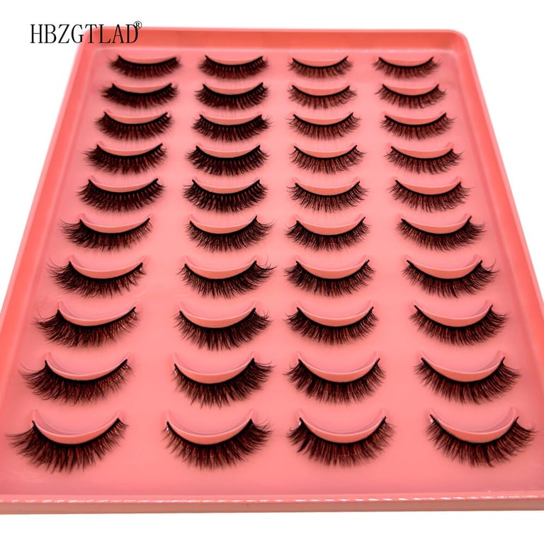 20 Pairs of High-Quality Reusable 3D Mink Lashes for Glamorous and Natural Looks - Soft, Fluffy, and Lightweight False Eyelashes with Volume and Depth - Customizable and Long-Lasting Value Pack for Everyday or Special Occasions