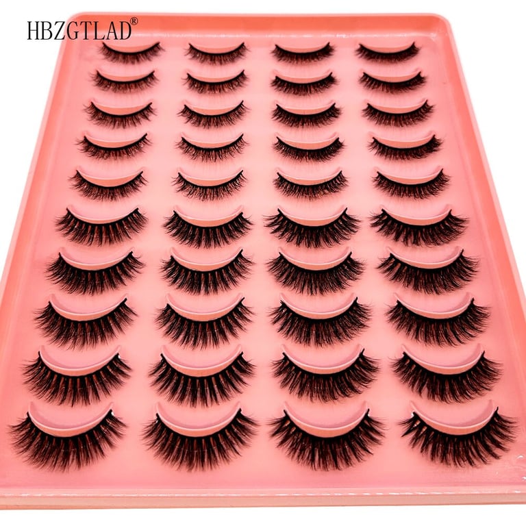 20 Pairs of High-Quality Reusable 3D Mink Lashes for Glamorous and Natural Looks - Soft, Fluffy, and Lightweight False Eyelashes with Volume and Depth - Customizable and Long-Lasting Value Pack for Everyday or Special Occasions