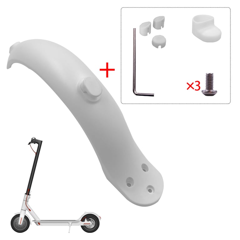 Xiaomi M365/Pro/Mijia Mi 1S Electric Scooter Rear Fender with Integrated Taillight - Enhanced Protection Against Mud, Water, and Debris - Durable Ducktail Design - Easy Installation - Stylish and Functional Accessory for Night-time Rides