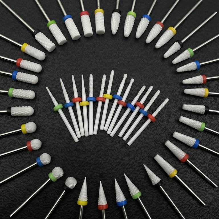 Professional Grade Ceramic Nail Drill Bit for Efficient Gel Removal and Precision Shaping - Heat Resistant, Corrosion Proof, Easy to Clean - Compatible with Nail Milling Machines - Ideal for Manicure Salons and Home Use - Durable and Long-Lasting Performance