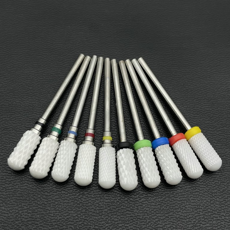 Professional Grade Ceramic Nail Drill Bit for Efficient Gel Removal and Precision Shaping - Heat Resistant, Corrosion Proof, Easy to Clean - Compatible with Nail Milling Machines - Ideal for Manicure Salons and Home Use - Durable and Long-Lasting Performance