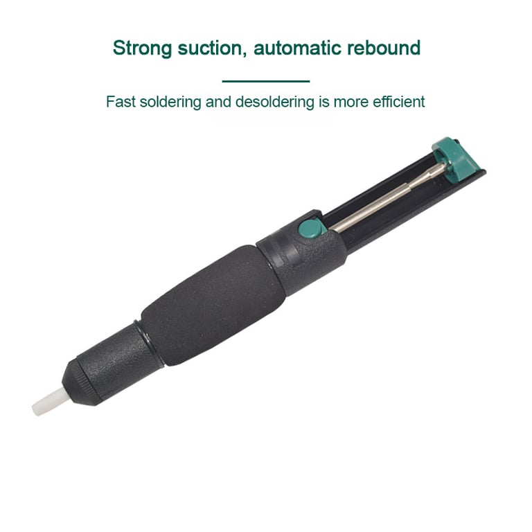 High-Quality Plastic Desoldering Pump with Powerful Suction for Electronics Repair and DIY Projects - Ergonomic Design for Precise Solder Removal and Rework - Durable and Versatile Soldering Sucker Pen for Circuit Board Soldering and Clean Joints