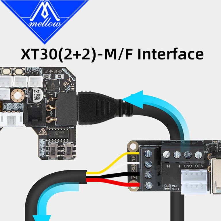Mellow 3M CAN Cable for SB2040/Sht 36 V2 3D Printer Tool Board - High-Quality Construction, Plug-and-Play Installation, Optimal Signal Transmission, Compatibility, Essential Accessory for Smooth Operation and Precise Control