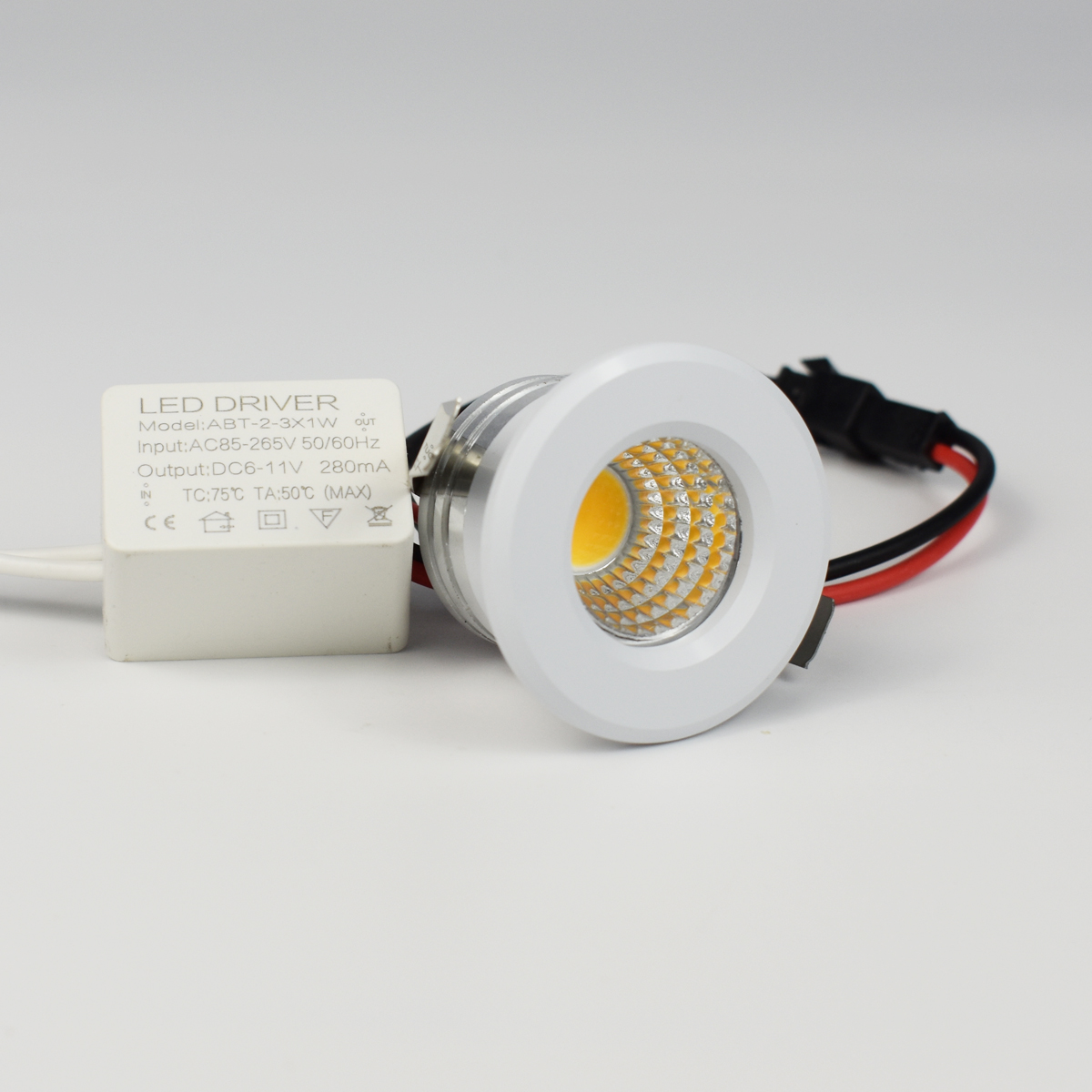 Compact 3W Mini COB LED Spotlights with Bright Illumination, Versatile Voltage, Durable Construction, and Energy Efficiency - Black/Silver/White Finish, Easy Installation for Worldwide Use