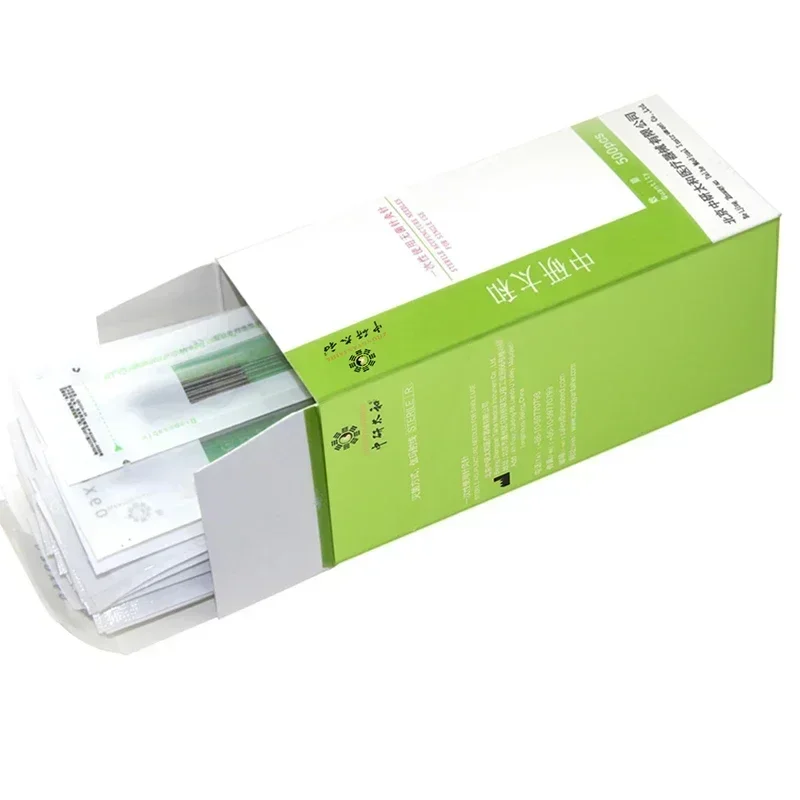 ZHONGYAN TAIHE Sharp and Sterile Acupuncture Needles - Box of 500 Disposable Needles for Beauty and Massage Treatments with Tubes for Easy Handling - Long Shelf Life of 5 Years for Safe and Convenient Use