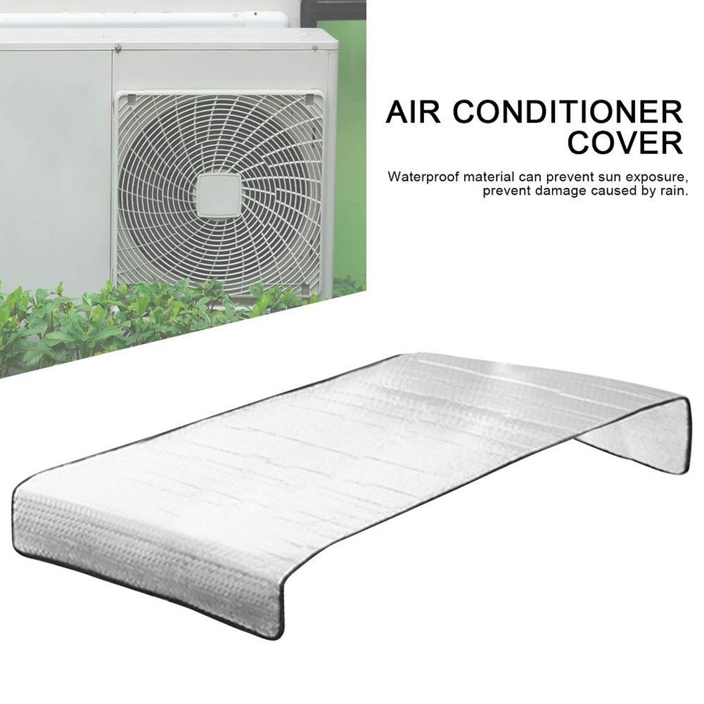 Weatherproof Air Conditioning Cover for Outdoor Units - Anti-Dust, Anti-Snow Design, Easy to Clean, Perfect Fit - Protects from Sun, Rain, Dust, and Snow - Home Maintenance Essential for Prolonging AC Lifespan - 46x95CM Dimensions