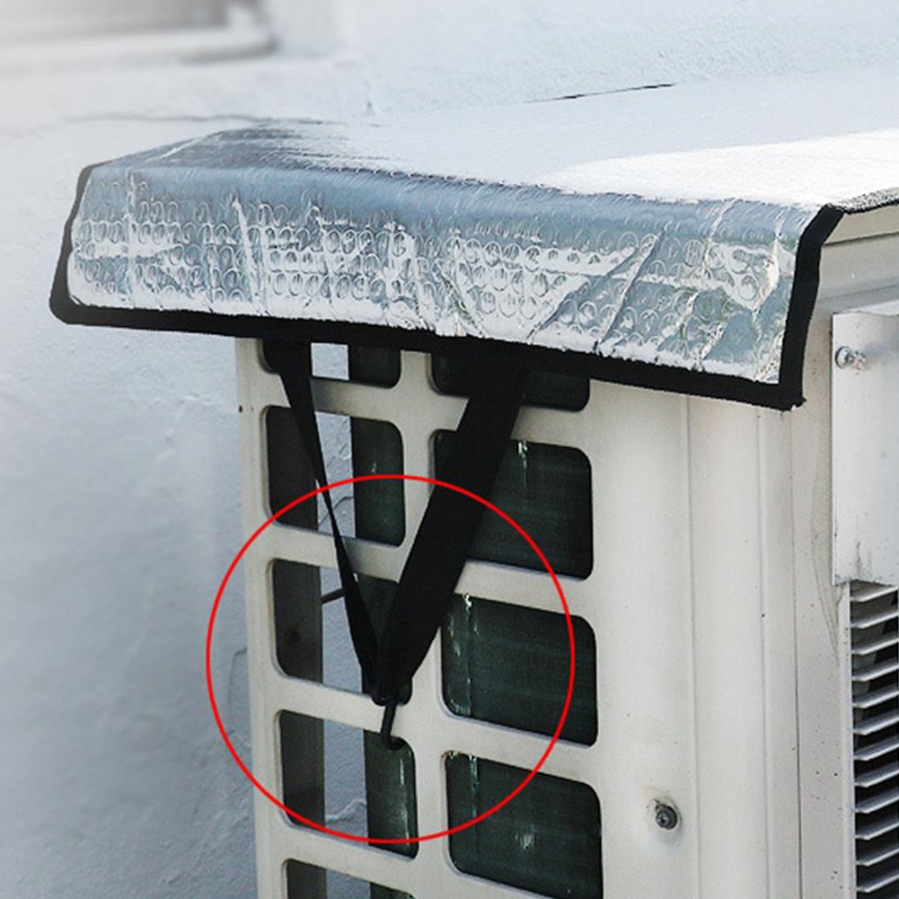 Weatherproof Air Conditioning Cover for Outdoor Units - Anti-Dust, Anti-Snow Design, Easy to Clean, Perfect Fit - Protects from Sun, Rain, Dust, and Snow - Home Maintenance Essential for Prolonging AC Lifespan - 46x95CM Dimensions