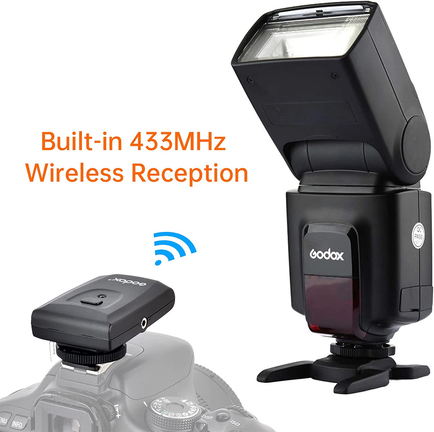 Godox TT520II Wireless Camera Flash Speedlite Thinklite - High-Quality Wireless Flash for Canon, Nikon, Pentax, Fujifilm, Olympus DSLR Cameras - Powerful Output, Flexible Lighting Control, User-Friendly Design, Durable and Reliable - Guide Number 33, Fast Recycling Time, Multiple Flash Modes