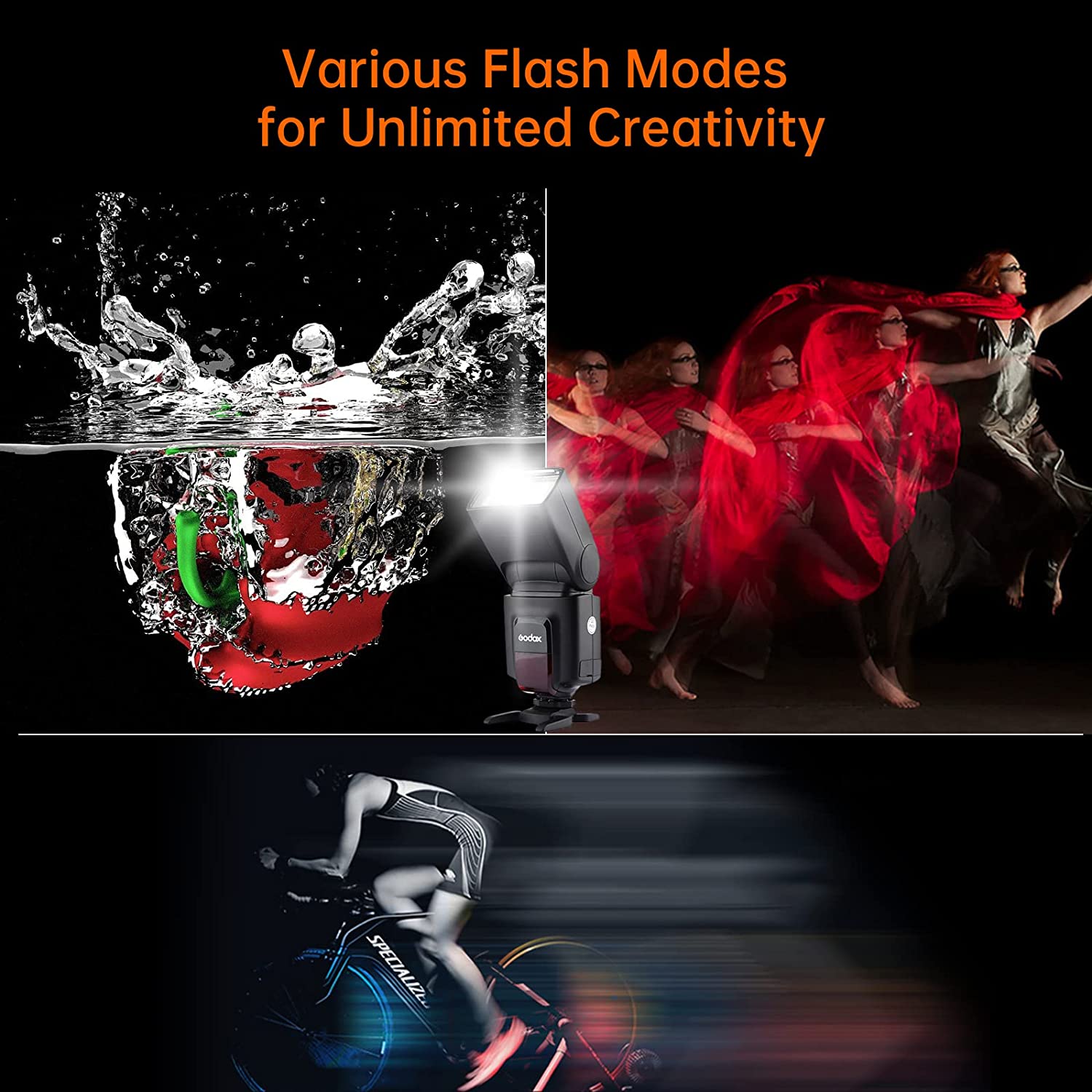 Godox TT520II Wireless Camera Flash Speedlite Thinklite - High-Quality Wireless Flash for Canon, Nikon, Pentax, Fujifilm, Olympus DSLR Cameras - Powerful Output, Flexible Lighting Control, User-Friendly Design, Durable and Reliable - Guide Number 33, Fast Recycling Time, Multiple Flash Modes