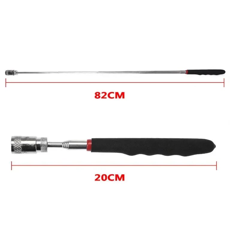 Telescopic Magnetic Pick-Up Tool with LED Light - 31.5 Inches Extendable Rod, 1.5lb Capacity, Durable Construction, Ergonomic Handle - Ideal for Retrieving Screws, Nuts, Metal Objects in Dark and Narrow Spaces