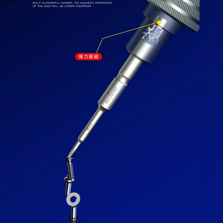 6in1 Mechanic IShell MAX High Hardness Precision Screwdriver Set for iPhone Models with Plum Blossom Cross Design and Internal Disassembly Tools - Durable High Hardness Material, Resistant to Wear and Tear, Versatile 6in1 Design, Ideal for DIY Repairs and Professionals