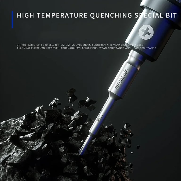 6in1 Mechanic IShell MAX High Hardness Precision Screwdriver Set for iPhone Models with Plum Blossom Cross Design and Internal Disassembly Tools - Durable High Hardness Material, Resistant to Wear and Tear, Versatile 6in1 Design, Ideal for DIY Repairs and Professionals