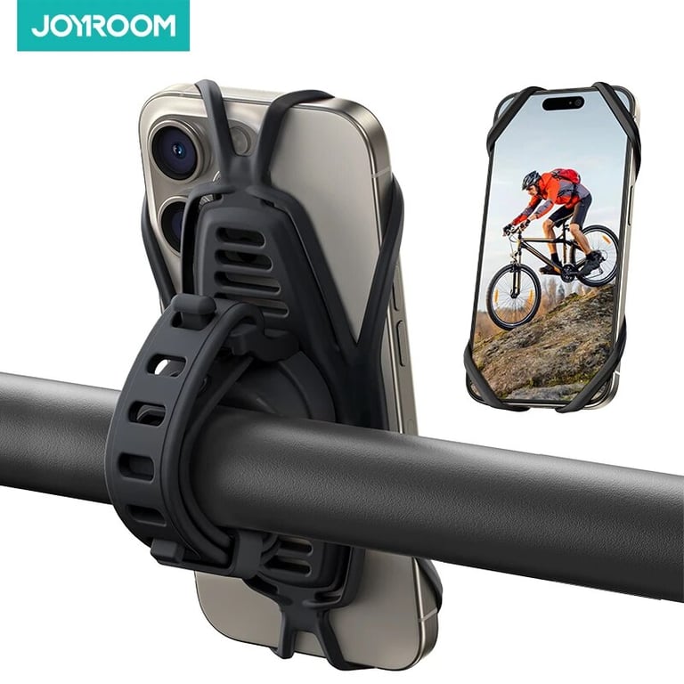 Joyroom Bike Phone Holder - Secure and Stable Mounting, Universal Compatibility, 360-Degree Rotation, Easy Installation, Durable and Lightweight Design for iPhone, Samsung, and More - Fits Handlebars Up to 7.2 Inches - Safe and Convenient Phone Mount for Biking and Motorcycling