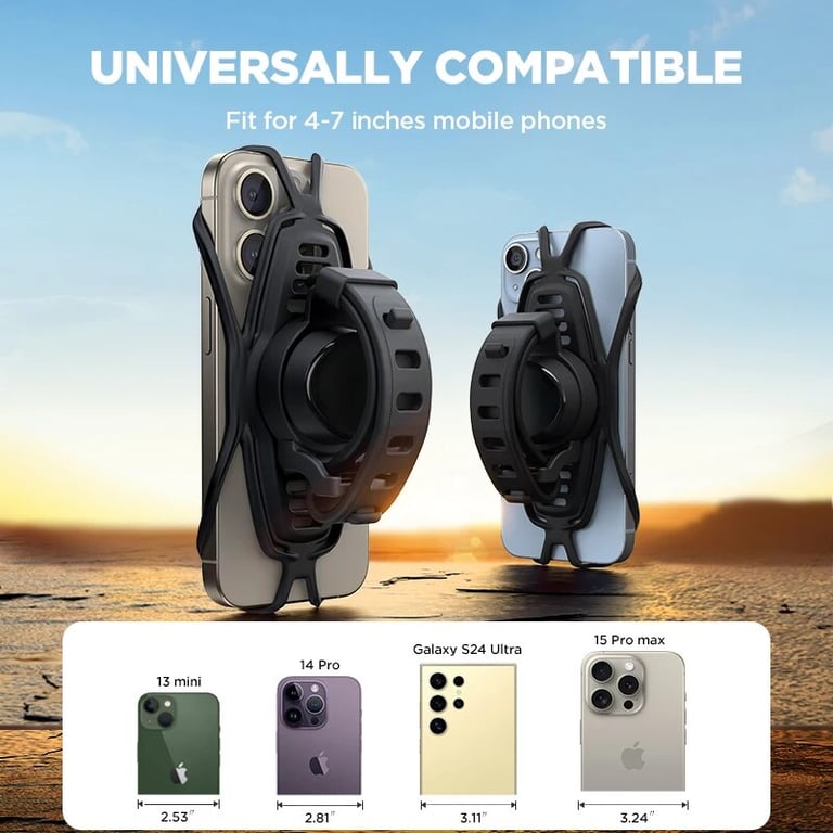 Joyroom Bike Phone Holder - Secure and Stable Mounting, Universal Compatibility, 360-Degree Rotation, Easy Installation, Durable and Lightweight Design for iPhone, Samsung, and More - Fits Handlebars Up to 7.2 Inches - Safe and Convenient Phone Mount for Biking and Motorcycling