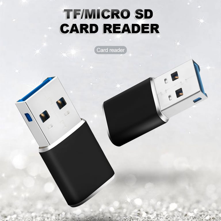 KARTOMAN Aluminum Mini USB 3.0 Memory Card Reader Adapter for High-Speed Data Transfer with TF Micro SD Cards - Compact, Lightweight, and Durable Design - Wide Compatibility with PCs, Computers, Laptops - Plug-and-Play Functionality with LED Indicator Light for Easy Monitoring