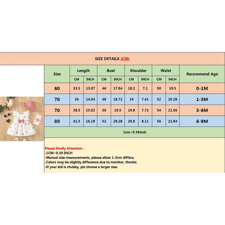 Adorable Love Print 2PCS Dress Clothes Set with Matching Hat for Newborn Baby Girls, Sleeveless Summer Outfit, High-Quality Fabric, Perfect for 0-9 Months, Cute and Comfortable Fashion Essential for Various Occasions