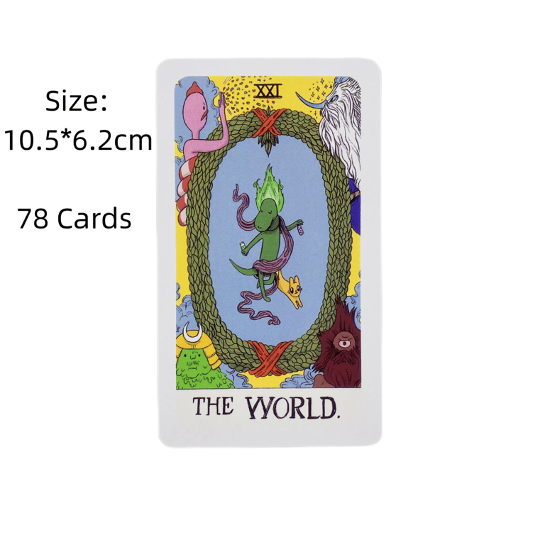 Adventure Time Tarot Cards: Unique Oracle English Visions Deck for Divination, High-Quality Divination Edition with Engaging Board Playing Games - Perfect Gift for Fans