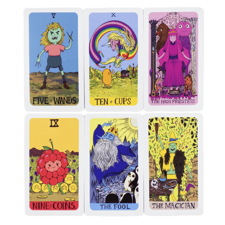 Adventure Time Tarot Cards: Unique Oracle English Visions Deck for Divination, High-Quality Divination Edition with Engaging Board Playing Games - Perfect Gift for Fans