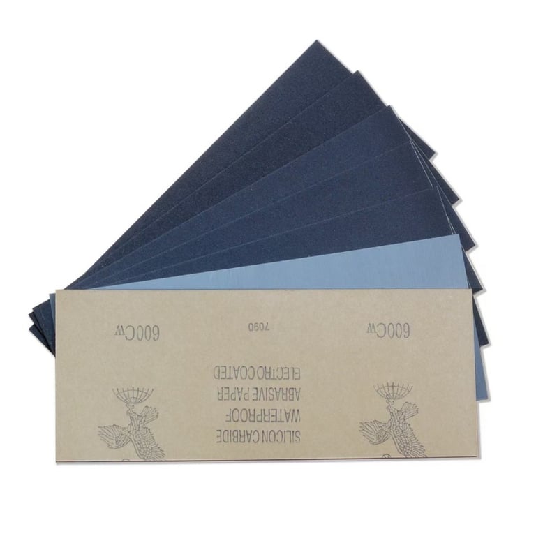 Premium Silicon Carbide Car Polish Sandpaper Set - 200 to 3000 Grit Range for Metal, Glass, Ceramics, Wood - Wet/Dry Sanding Sheets for Efficient Polishing - Multi-Surface Compatibility - Easy to Use for Professionals and DIY Enthusiasts