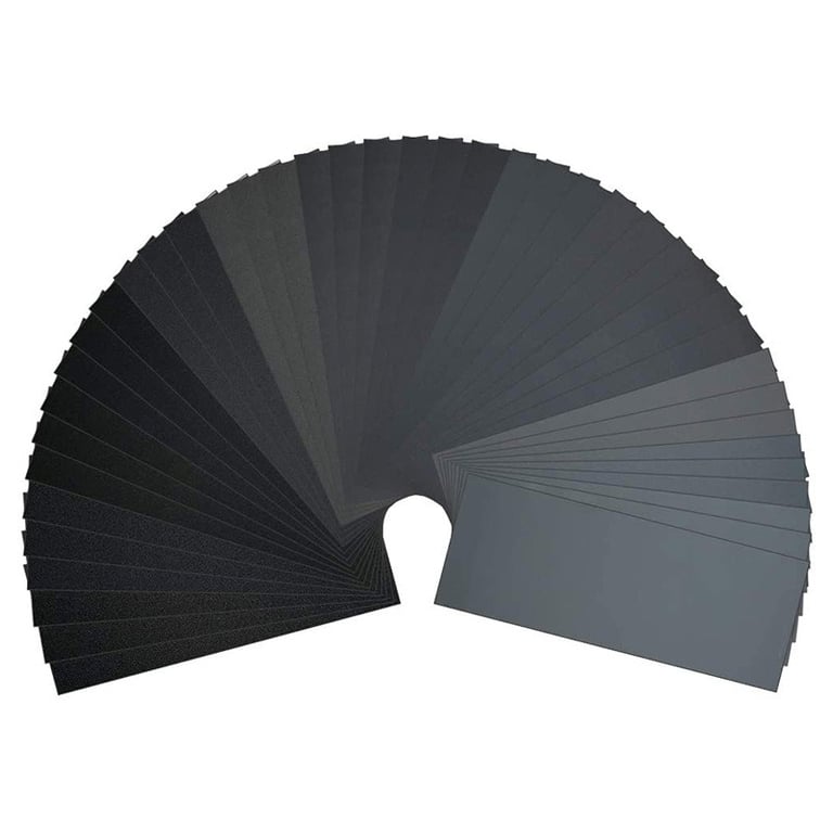 Premium Silicon Carbide Car Polish Sandpaper Set - 200 to 3000 Grit Range for Metal, Glass, Ceramics, Wood - Wet/Dry Sanding Sheets for Efficient Polishing - Multi-Surface Compatibility - Easy to Use for Professionals and DIY Enthusiasts