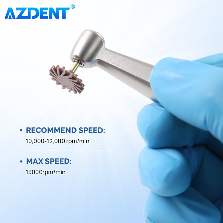 Professional Dental Composite Resin Polishing Disc Wheel Kit with Rubber Polisher Brush Burs Silicone - Diamond 2 Step Polishing for High Gloss Finish - Easy to Use and Versatile Tools for Dental Restorations and Prosthodontics - Durable Materials for Reliable Performance in Dental Settings