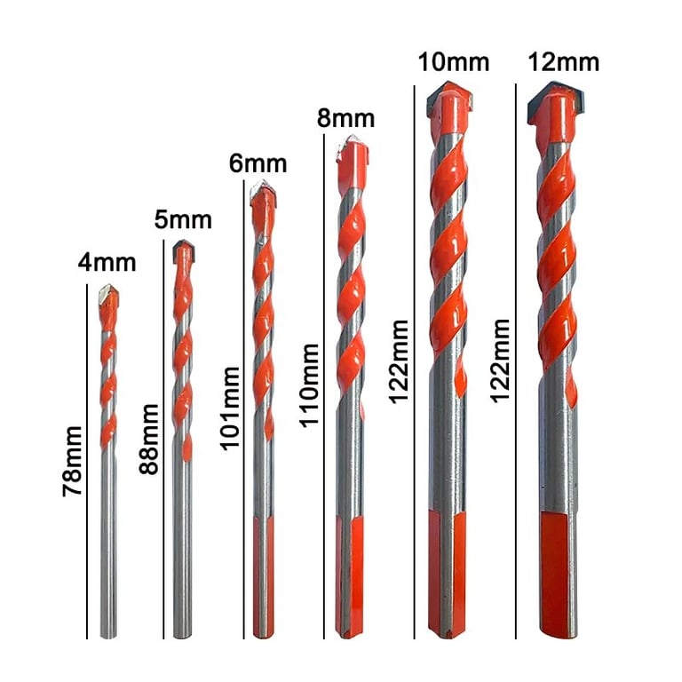 Diamond-Tipped Drill Bit Set for Ceramic Tiles & Hard Materials - 6 Pieces of 4/5/6/8/10/12mm Bits - Overlord Diamond Alloy Construction - Precise Perforation - User-Friendly Design - Portable Storage Case - Professional & DIY Projects - Renovation, Crafting, Construction