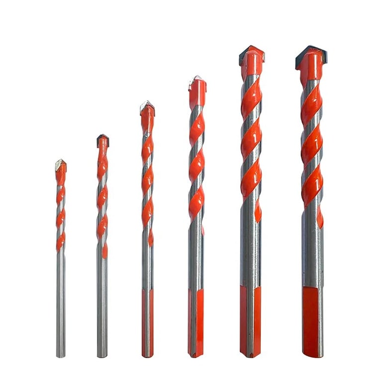 Diamond-Tipped Drill Bit Set for Ceramic Tiles & Hard Materials - 6 Pieces of 4/5/6/8/10/12mm Bits - Overlord Diamond Alloy Construction - Precise Perforation - User-Friendly Design - Portable Storage Case - Professional & DIY Projects - Renovation, Crafting, Construction