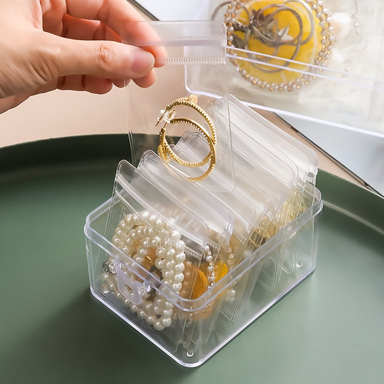 Anti-Oxidation Jewelry Bags with Clear Visibility and Zipper Closure - Small and Compact Organizer Bags for Rings, Earrings, and Small Jewelry Items - Durable Material for Travel and Everyday Use - Prevents Oxidation and Tarnishing, Keeps Jewelry Looking Like New