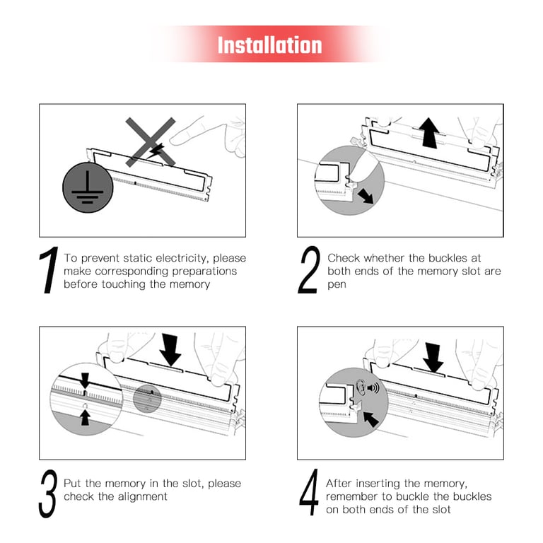 MACHINIST DDR4 RAM 8GB/16GB 2133HMz-3200mhz High Performance Memory Module with Heat Sink for Enhanced Cooling, Compatible with All Motherboards, Reliable and Durable Construction for Long-Term Stability, Easy Installation Upgrade for Desktop Systems