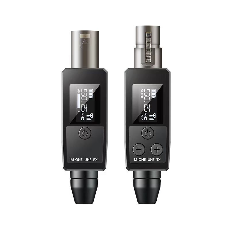 VK-38 UHF Wireless Microphone Converter XLR Transmitter and Receiver Set for Dynamic Microphones and Guitars - Reliable High-Quality Wireless Transmission, Easy Setup, Compact and Portable Design, Versatile Connectivity Options, Long Battery Life - Ideal for Live Performances and Recording Sessions