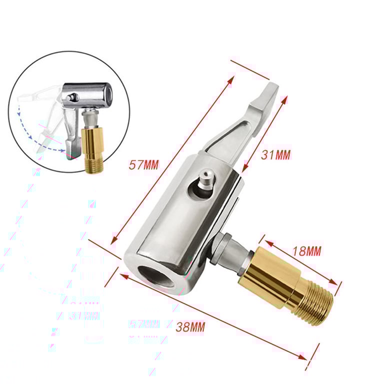 Compact Portable Inflatable Pump with Air Chuck Compressor for Emergency Tire Inflation - Tire Inflator with Tire Chuck and Barb Connector for Efficient Air Delivery and Hose Repair - Lightweight Tool for Car Maintenance and Safe Driving On-The-Go