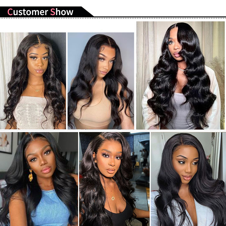 Soft and Silky Natural Black Brazilian Hair Weave Bundles - Body Wave Design for Glamorous and Natural Look - Long-Lasting and Durable Hair Extensions - Easy to Install and Style - 1, 3, or 4 PCS Bundles Available for Customized Volume and Thickness