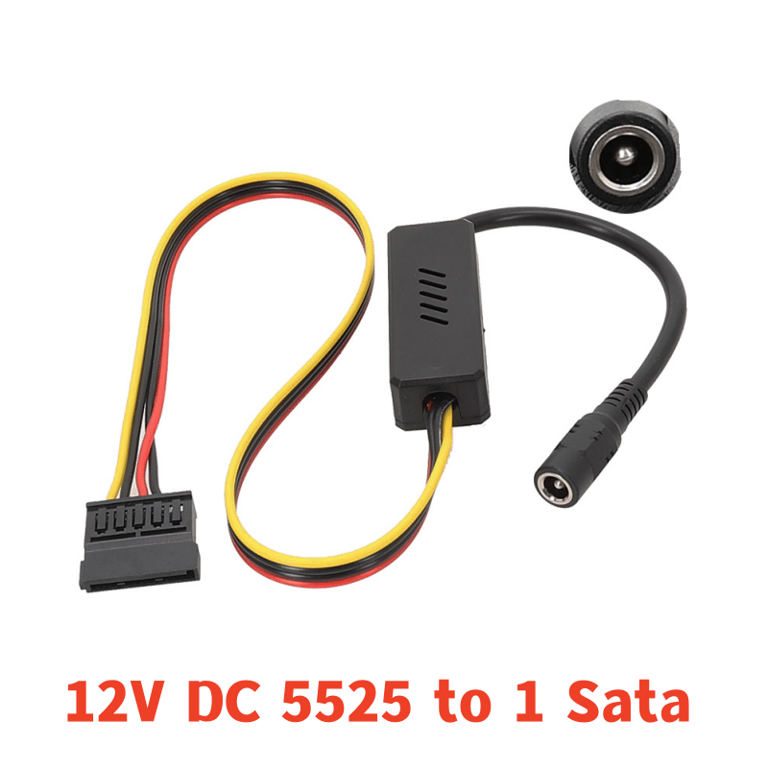High-Quality DC 5525 to SATA IDE Hard Drive Power Supply Cable with Step-Down Voltage Regulator - Stable and Reliable Power for Various Drive Types - Durable Construction for Long-Term Use - Easy Plug-and-Play Design - Compact and Portable Solution for On-the-Go Users