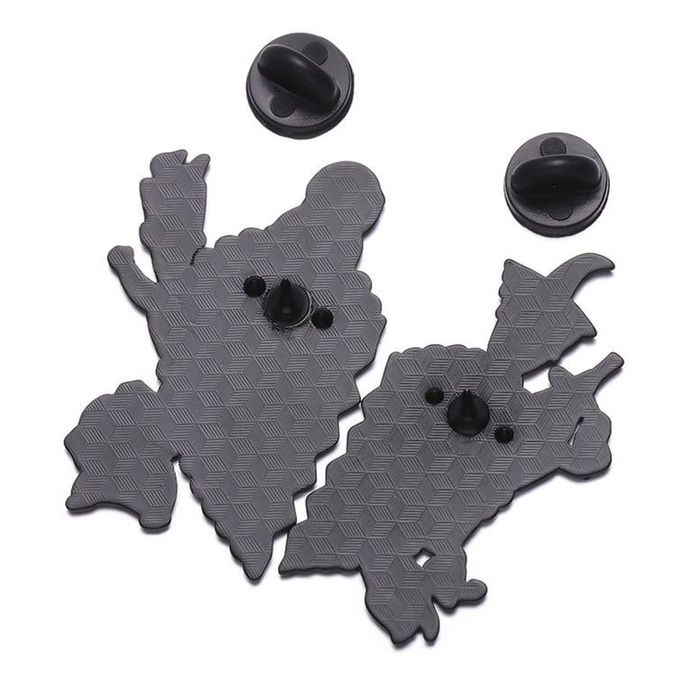 Set of 2 Nightmare Before Christmas Enamel Brooches - Durable Metal & Enamel Pins for Halloween & Everyday Wear - Spooky Yet Stylish Fashion Accessories - Perfect Gift Idea for Movie Fans - Versatile Usage on Clothes, Backpacks, Hats - Long-Lasting Quality & Vibrant Colors