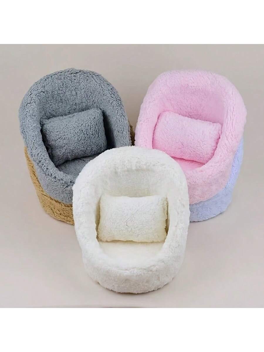 Premium Furry Newborn Photography Prop Sofa for Perfect Posing - Easy to Clean and Portable Baby Shower Gift - High-Quality Material for Adorable Moments Captured in Style