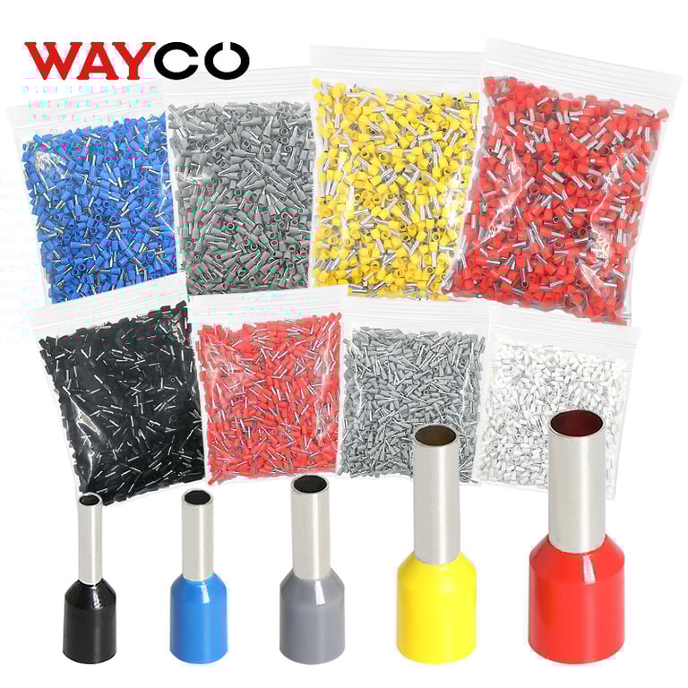 High-Quality Copper Tubular Crimp Terminals Set with Ring Sleeves - Versatile Connectors for Various Wire Gauges and Applications - Easy Crimping Process for Secure Connections in Electrical Wiring Projects - Ideal for Automotive, Marine, Industrial, and Household Systems