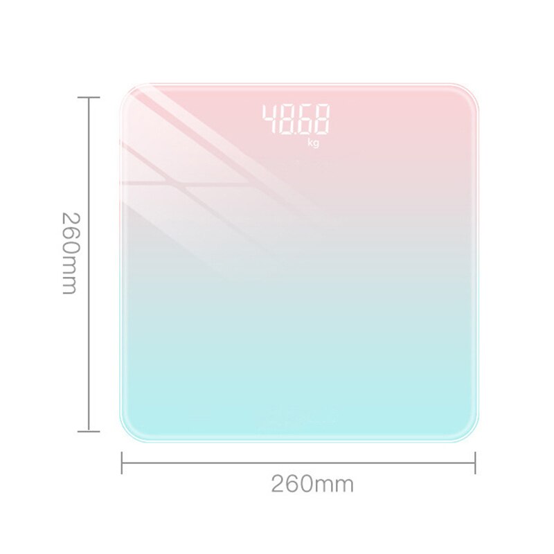 High-Precision LCD Electronic Scale with Gradient Color Display and Intelligent Features - Durable Tempered Glass Body Scale for Accurate Weight Measurement in Multiple Units (kg/lb/st) - Modern Design for Bathroom/Bedroom - Auto On/Off, Low Battery & Overload Indication