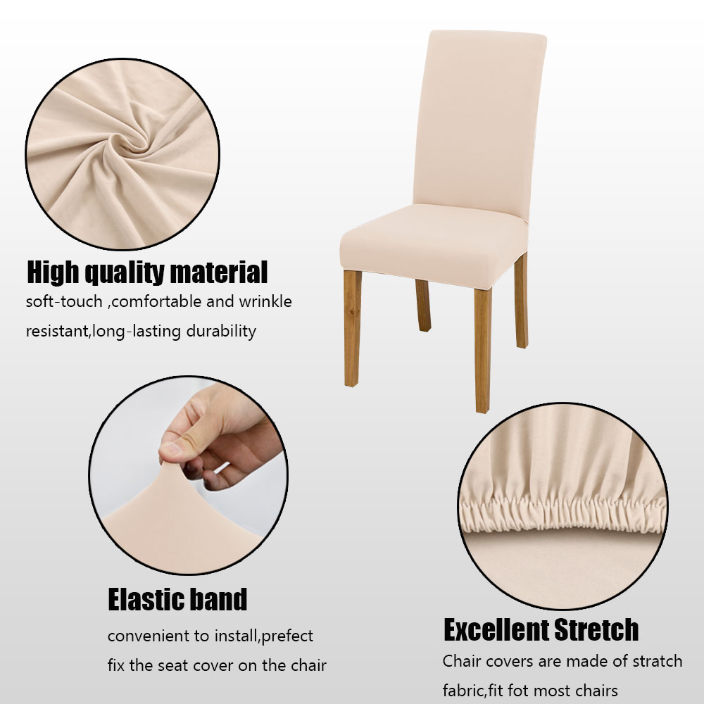 Premium Spandex Dining Chair Cover with Adjustable Fit and Enhanced Protection - Durable, Easy to Clean, Wrinkle-Resistant - Ideal for Banquets, Weddings, Parties - Fits Most Standard Chairs - Slip-On Design for Easy Installation and Removal - Keep Your Chairs Looking New and Pristine