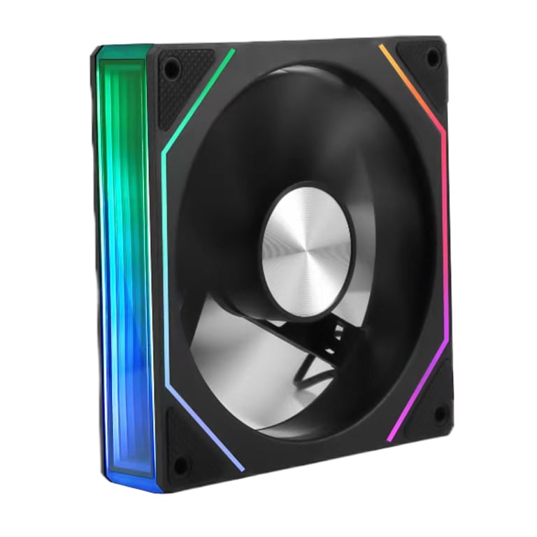UPSIREN UF-3 Prism 7PRO Computer Case Cooling Fan with Double-Sided Full Lens Design, 12CM ARGB Motherboard Synchronization, CD Pattern Axis, Customizable RGB Lighting, Effortless Installation, Enhanced Performance for Optimal Temperature Management and High-Quality Materials