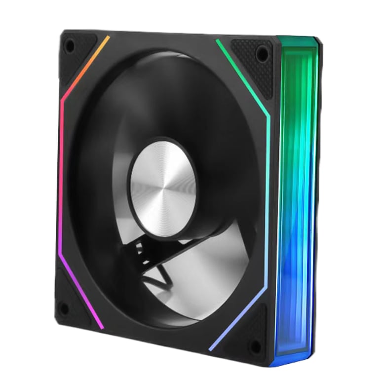 UPSIREN UF-3 Prism 7PRO Computer Case Cooling Fan with Double-Sided Full Lens Design, 12CM ARGB Motherboard Synchronization, CD Pattern Axis, Customizable RGB Lighting, Effortless Installation, Enhanced Performance for Optimal Temperature Management and High-Quality Materials