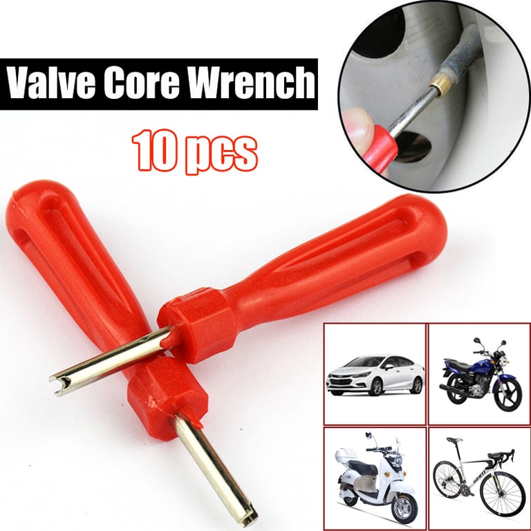 Versatile Tire Valve Core Remover Installer Tool for Car, Bike, Bicycle, Motorcycle Tires - Durable Wrench & Screwdriver Set for DIY Enthusiasts & Mechanics - Easy to Use & Efficient Tire Maintenance - Compact & Portable Tool for Optimal Pressure & Air Leak Prevention