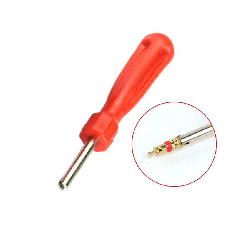 Versatile Tire Valve Core Remover Installer Tool for Car, Bike, Bicycle, Motorcycle Tires - Durable Wrench & Screwdriver Set for DIY Enthusiasts & Mechanics - Easy to Use & Efficient Tire Maintenance - Compact & Portable Tool for Optimal Pressure & Air Leak Prevention