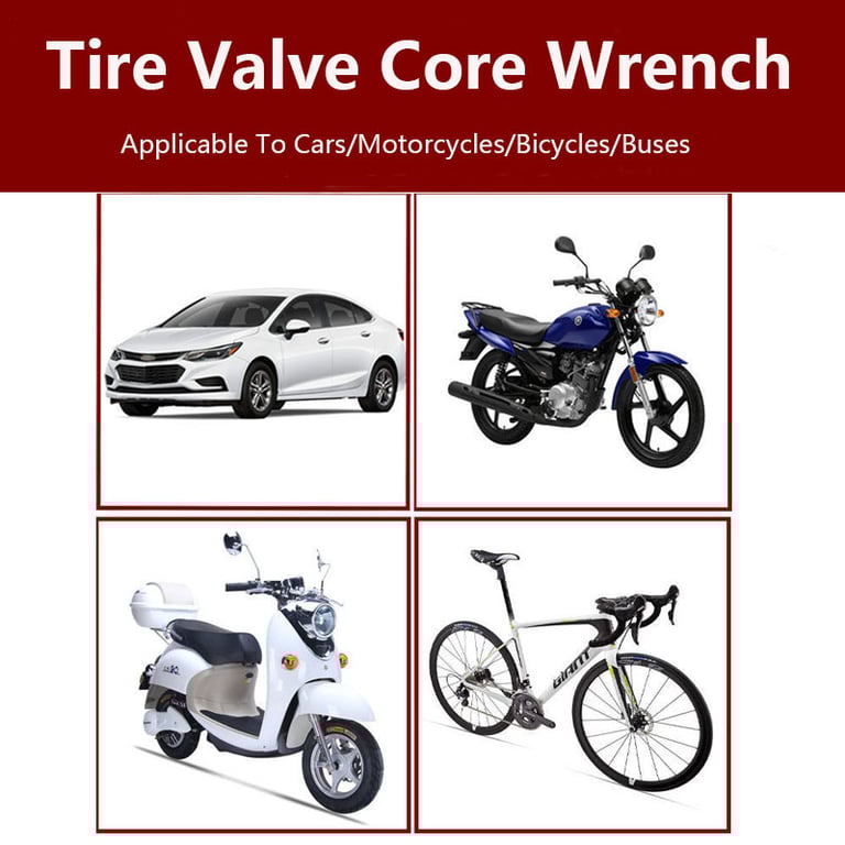 Versatile Tire Valve Core Remover Installer Tool for Car, Bike, Bicycle, Motorcycle Tires - Durable Wrench & Screwdriver Set for DIY Enthusiasts & Mechanics - Easy to Use & Efficient Tire Maintenance - Compact & Portable Tool for Optimal Pressure & Air Leak Prevention